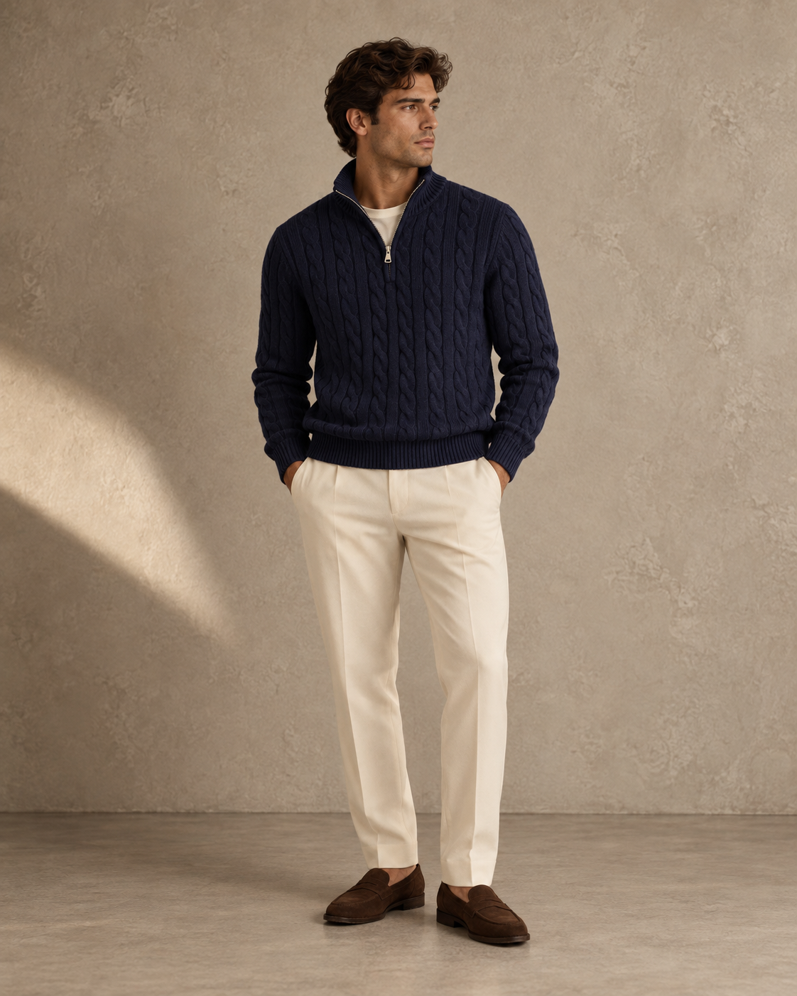 Como Cable Quarter Zip