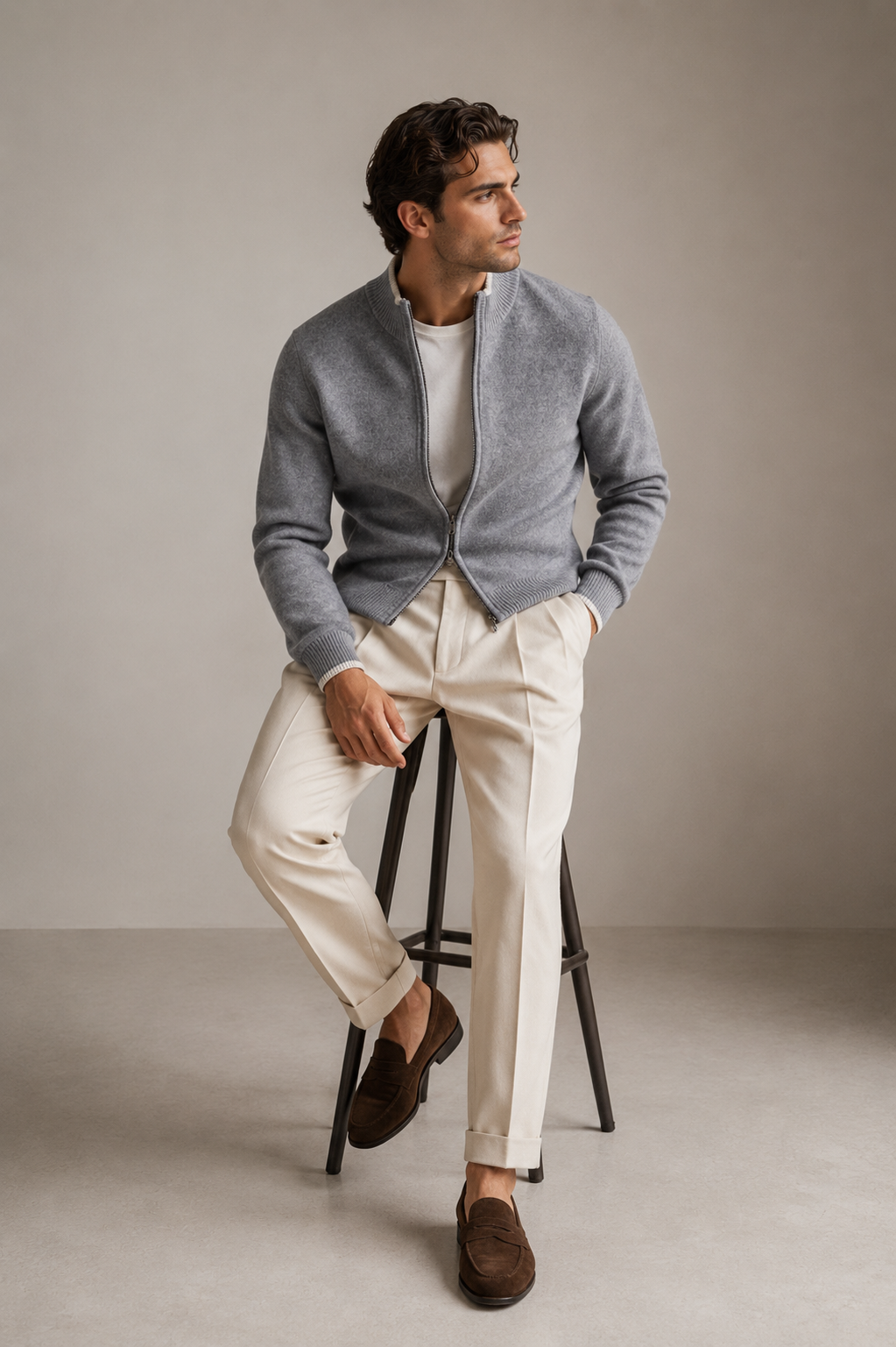 Merino Wool Zip Up