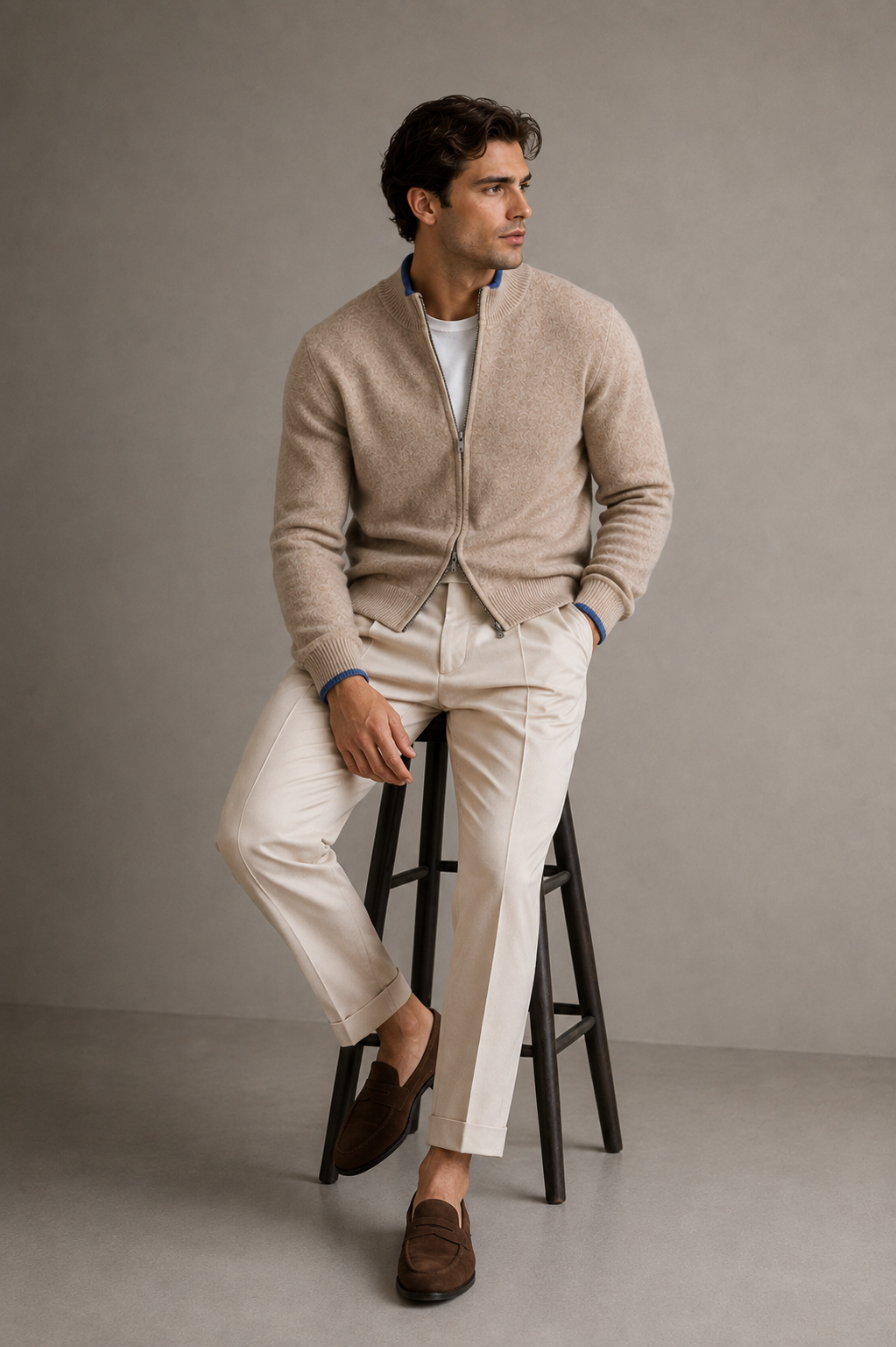 Merino Wool Zip Up